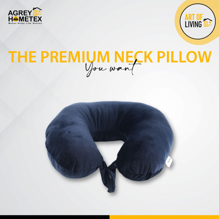 Regular Neck Pillow, Navy Blue (11"x12"), 1 Pcs