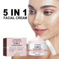 5 In 1 Face Cream Moisturizing Whitening Anti Wrinkle Aging Fade Spots Shrink Pores Skin Care Set Facial Exfoliating Mousse.
