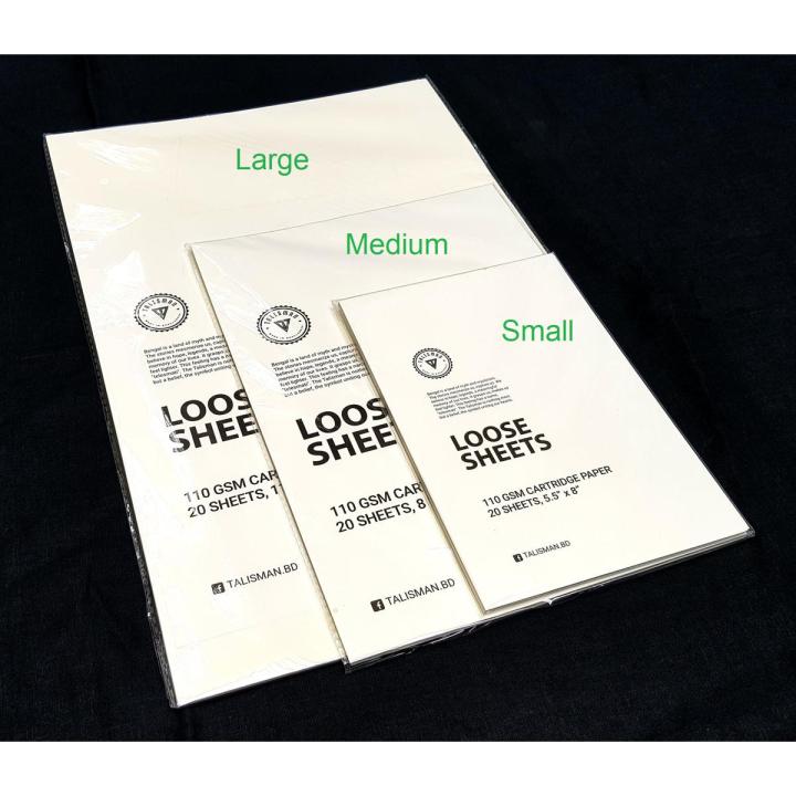 Talisman Small Sized 110gsm Cartridge Paper_Loose Sheets