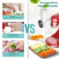 Slicer Shredder Attachments, Fresh Prep Vegetable Slicer for Kitchenaid Stand Mixer, Salad Maker with Cleaning Brush. 