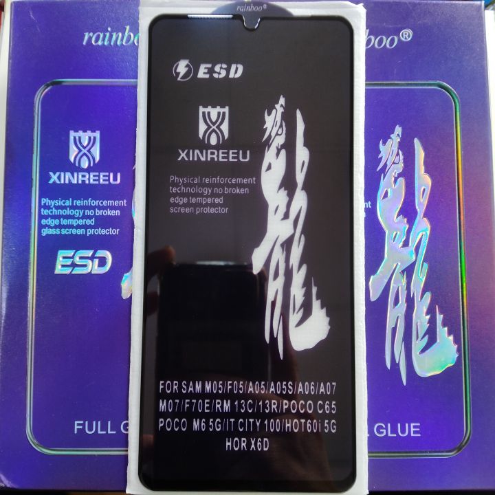 Rainboo Glass for Samsung Galaxy A07, A06, M07, F70E, A05, M05, F05, A05s Screen Protector Gorilla Protection Sumsung GalaxyA05 A 05 4g 08