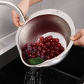 Rice Washer Strainer Bowl Stainless Steel Rice Washing Bowl Rice Sieve Colander Fruit and Vegetable Strainer Kitchen Tools. 