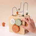 Wooden Activity Cube Toys Color Learning for Baby 1 2 3 Year Old Boys Girls. 
