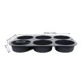 Baking Mould 6 Cavity Easy To Clean Reliable Silicone Hamburger Bun Mould Foldable Multipurpose for Microwaves for Restaurant.