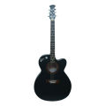 Indian Signature Acoustic Semi-Electric Guitar black. 