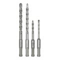 KOGEEK 4PCS 5-10mm Hammer Drills Bit Set 2 Pits 2 Slots SDS Round Shank Concrete Brick Tile Wall Drill Bits with Surface Heat Treatment 5mm 6mm 8mm 10mm. 