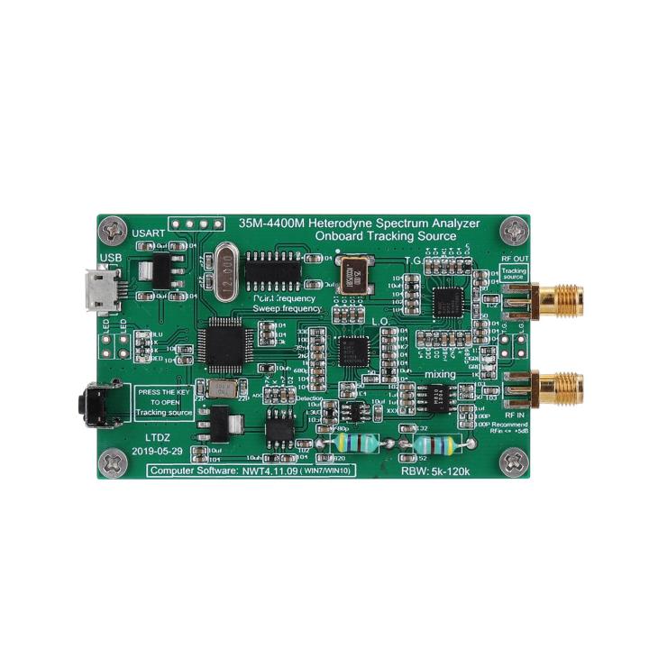 KOGEEK Spectrum Analyzer USB LTDZ 35-4400M Spectrum Signal Source with Tracking Source Module RF Frequency Domain Analysis Tool