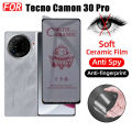Tecno Camon 30 5G Tempered Glass for Tecno Camon 30 Pro 5G Anti BlueTempered Glass and Camera Protector and Back Film. 