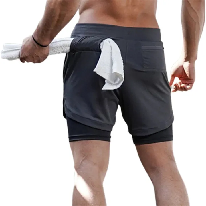 Running%20Loose%20Multi-pocket%20Double-layer%20Fitness%20Shorts%20Comfortable%20Shorts%20-%20Image%202