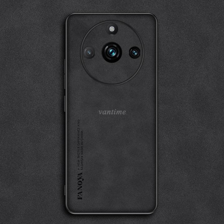 Vantime for Realme 11 Pro / 11 Pro+ Plus 5G Case Soft Pure Leather Slim Matte Back Cover