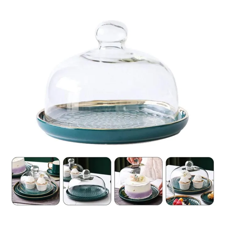 2X%20Cake%20Stand%20Cake%20Plate%20Server%20with%20Dome%20Dessert%20Cake%20Cover%20Butter%20-%20Image%208