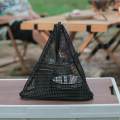 Outdoor Meat Drying Net Drying Food Vegetables Rack Net Folding Triangle Dishes Mesh ing Drying Net Basket Black.