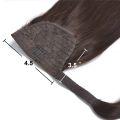 Straight Human Hair Ponytail Wrap Around Clips-In Brazilian Machine Made Remy Hair wig 120g.