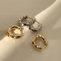 Trendy Retro Geometric Twist Metal Ear Buckle Wave Hoop Earring Minimalist Chic Huggie Earrings For Women Girl Party Jewelry. 
