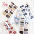 14Strips Gel Nail Stickers Floristic Full Cover Gel Nail Polish Strips Semi Cured Nail Art Stickers DIY Nail Art Making.