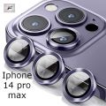Camera Lens Protector for iphone 14 pro max/14 pro/14max/plus/14 Premium HD Tempered Glass Metal Ring Aluminum Alloy Lens Screen Cover Film. 