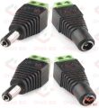 1Pair- Barrel Male Female DC Power Jack Socket 2.1mm Plug To 2 Pin Screw Terminal Power Supply Barrel Adapters For LED Strip Cables.