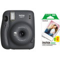 FUJIFILM INSTAX MINI 11 Instant Camera Kit with Twin Pack of Film (Charcoal Gray, 20 Exposures). 