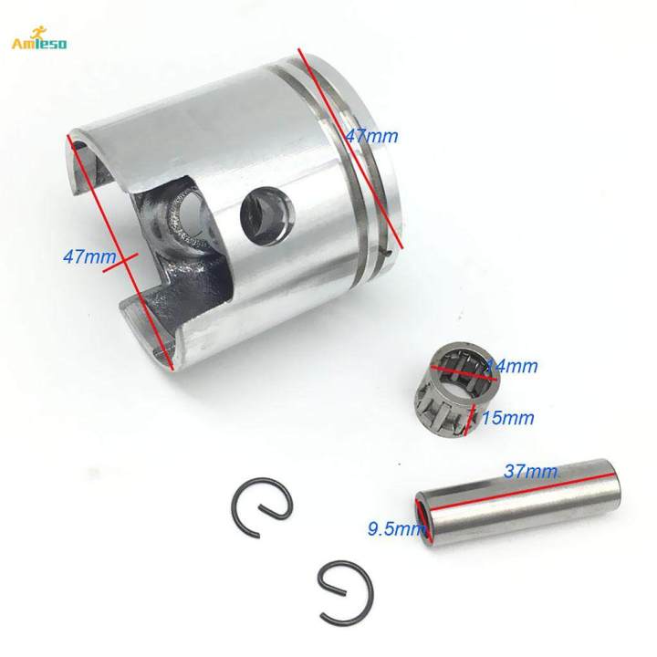 Pin Rings Piston Engine 47mm Piston Pin Rings Kit for 80cc 2-Stroke Motorised Bicycle Motorized ...