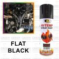 BOS-NY Hi-Heat Resistant 1200°F Aerosol Spray Paint MATT BLACK Color 400ml Spray Paint Can High Temperature Resistant Flat Black Color.