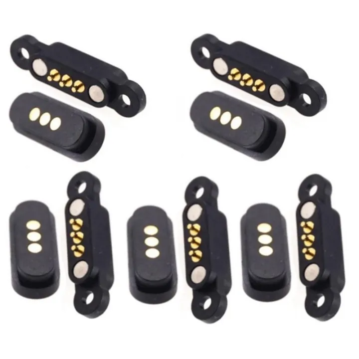 5%20Pairs%20Spring%20Loaded%20Magnetic%20Pogo%20Pin%20Connector%203%20Positions%20Magnets%20Pitch%202.3MM%20Through%20Holes%20Male%20Female%20Probe%20-%20Image%202