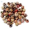 8x 100 Pieces 12mm Mixed Round Wooden Beads for Jewelry Making Loose Spacer Charms. 