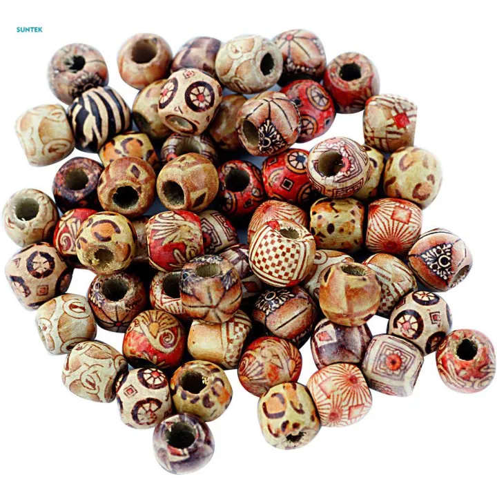 8x%20100%20Pieces%2012mm%20Mixed%20Round%20Wooden%20Beads%20for%20Jewelry%20Making%20Loose%20Spacer%20Charms%20-%20Image%202