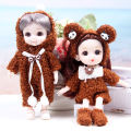 8 points multi-joint replaceable Molly Girls Doll Set 17cm Constant Tide Confused Barbie Doll Toy.