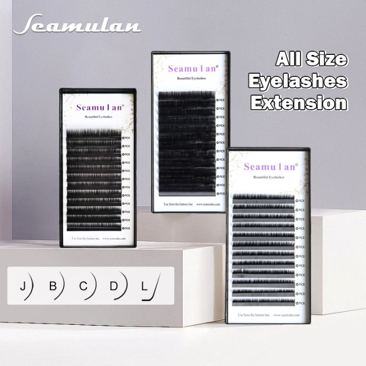 Seamulan Eyelash Extensions Supplies For Salon Individual Lashes Maquiagem Cilios 100% Handmade Russian Volume False Eyelashes BruberryBeE