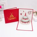 3D Up Greeting Card Music Happy Birthday Card LED Postcard With Envelope for Girl Kids Wife 3d Birthday Handmade Greeting CardS. 