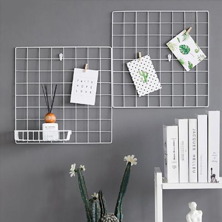 Metal%20Steel%20Net%20Mesh%20Frame%20Wall%20Shelf%20Decoration%20Grid%20Decor%20Photo%20Frame%20Nordic%20Wall%20Art%20Display%20Mesh%20Storage%20Shelves%20Organiser%20-%20Image%204