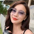 Oulylan Rimless Sunglasses Women Luxury Trimming Gradient Shades Sun Glasses Ladies Vintage Framless Eyewear UV400.