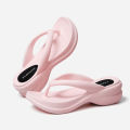Women Sand Beach Flip Flops Wedge Heels Outside the Seaside Beach Sandals Thick-bottomed Flip-flops Outdoor Slides Summer Shoes.