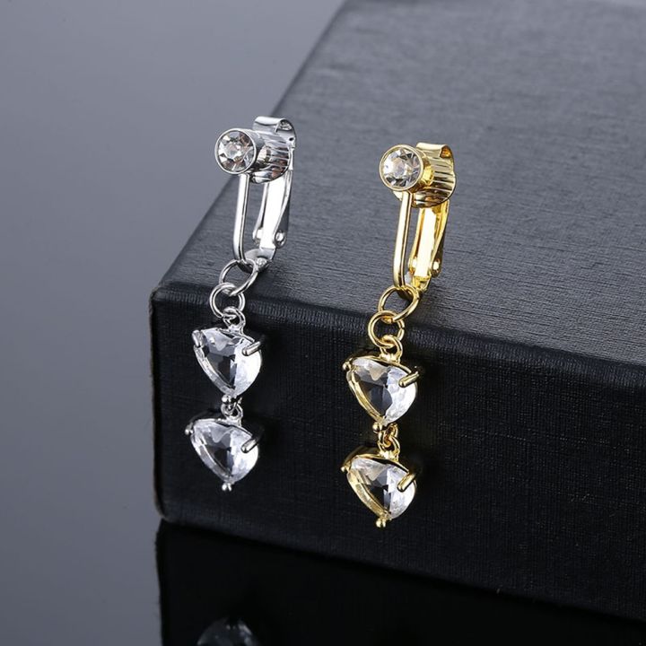 1Pc%20Belly%20Button%20Ring%20Belly%20Piercing%20Two%20Crystal%20Heart%20Clip%20On%20Umbilical%20Non%20Navel%20Pircing%20Cartilage%20Earring%20Clip%20-%20Image%205