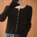 95 Autumn and Winter New Knitted Cardigan Women's Fashion Short Outer Wear Long Sleeve Slimming Sweater Bottoming Shirt Top Coat Shawl. 