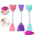 1Pcs Double Head Facial Mask Brush Silicone Bear Applicator Spoon Spatula Stirring Stick Women Skin Face Cleansing Care Home Makeup Tools.
