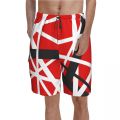 Van Halen Board Shorts EVH 5150 STRIPES Board Short Pants Trenky Men's Comfortable Design Swimming Trunks Plus Size 2XL. 