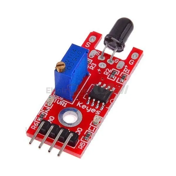 Flame Sensor For Fire Detection ModuleIR Infrared 4 Wire Flame Detection Sensor Module IR Flame Sensor Module Detector Smart Sense For Arduino