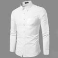 New Long Sleeve Casual White Shirt For Men. 
