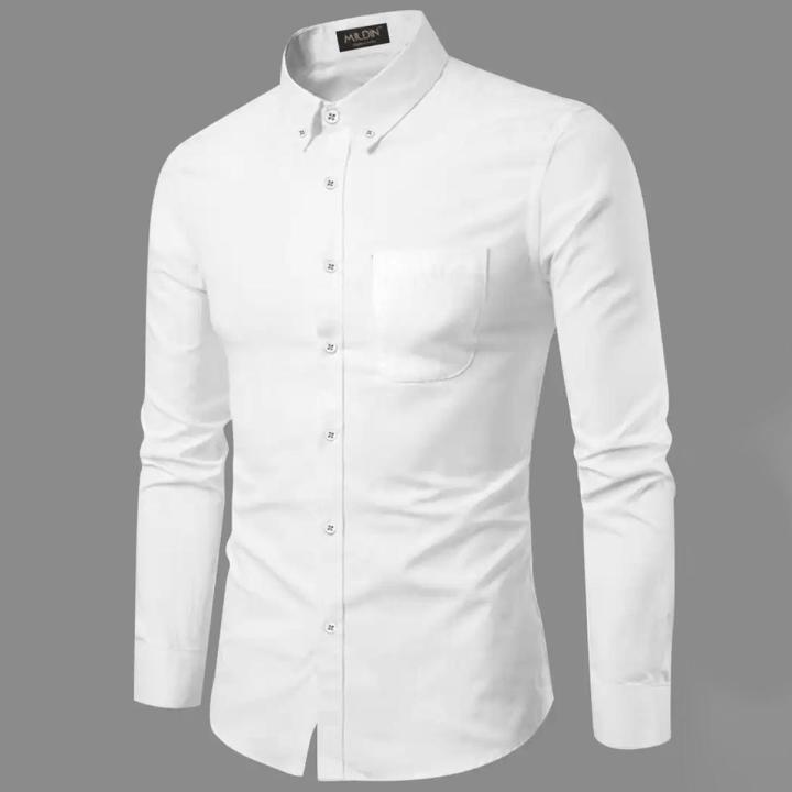 New Long Sleeve Casual White Shirt For Men