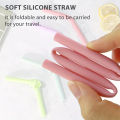 6PCS Reusable Silicone Straws with Cleaning Brush Food Grade Drinking Straw for Tumbler 20oz/30oz/40oz Water Bottle Accessories.