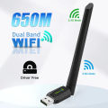 650Mbps USB WiFi Adapter Dual Band 2.4G/5GHz Network Card Wireless Wi-Fi Receiver USB Lan Dongle 802.11AC Free Driver For PC.