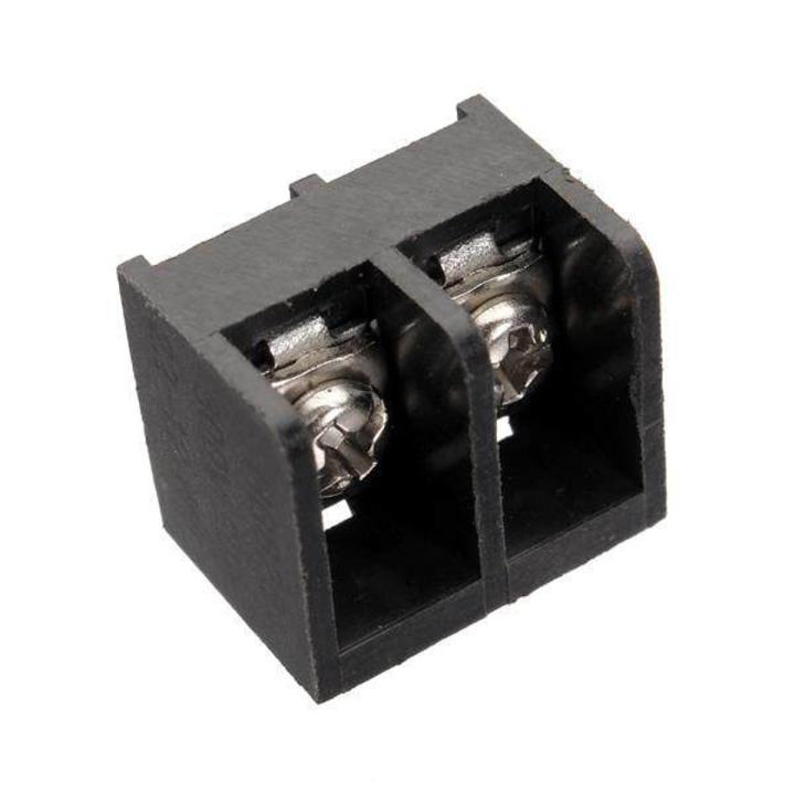 10Pcs 2 Pin 8.25mm Barrier Screw Terminal Blocks Connectors Black