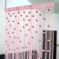 【User-friendly】 Elegant Rose Flower String Curtain Room Divider 1*2M Door Curtain Solid Color Tassel Window Curtain Home Decor. 
