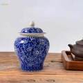 Ceramic Ginger Jar, Porcelain Jars Chinese Style Traditional Vase Asian Ginger Jar for Wedding Table Decoration Living Room Countertop Party. 