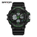 Sanda Men's Watches 50M Waterproof Quartz Wristwatch Sport Military LED Digital Watch for Male Relogios Masculino 3168.
