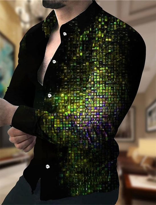Luxury%20Prom%20Party%20Glow%20High%20Quality%20Button%20Top%20Fashion%20Polo%20Long%20Sleeve%20Shirt%20Clear%20Pattern%20Hot%20Selling%20Men's%20Plus%20Size%20S-6XL%20-%20Image%203