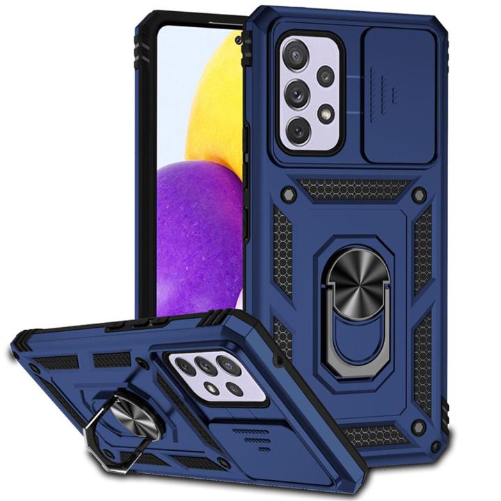 For Samsung Galaxy A32 5G phone cases shockproof protection camera slide cover TPU pc thick armor hard ring kickstand back cover