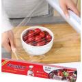 Fresher Plastic Stretch Clear Clearing Food Grade Pe Vinyl Film Plastic Wrapper Roll 60 Meters Fresh Rapping Paper - Keep Food Fresh.