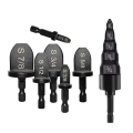 7Piece Black Steel Manual Copper Pipe Swaging Tool Drill Bit 5 in 1 Air Conditioner Copper Pipe Expander. 